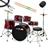 Bateria Spanking Pro Fire Vinho Bumbo 22 Completa C/ Ferragem Cromada + Acessorios 