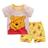 Bebê Meninos Verão Agasalho Winnie Pooh Cartoon Fashion 2 Peças Conjunto De Camiseta De Manga Curta