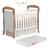 Berço American Com Colchão Mini Cama 100% Em MDF Grade Móvel Baby Quarto Moisés Infantil Inmetro Multifuncional 3x1  Bebe Retrô Criança Reforçado 