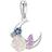 Berloque Charms Pingente Lua Flores Borboleta Prata 925