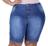 Bermuda Feminina Jeans Plus Size Ciclista Com Lycra Levanta Bumbum