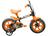Bicicleta Aro 12 Infantil Track Bikes Arco Iris Preto e Laranja com Rodinhas