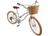 Bicicleta Aro 26 retrô 6v Cesta vime natural Branco