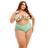 Biquíni Plus Size Estampado Paraíso Tropical Top Cortinão e Calcinha Intermediária Drapeada