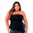 Blusa Bata Assimetrica Preta Plus Size