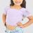 Blusa Cropped Manga Bufante Infantil Menina - Evolução