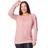 Blusa Feminina Oliveira Malhas com Textura e Gola Canoa Rosa Claro