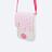 Bolsa Tiracolo Infantil Pampili Glitter e Strass Branca e Pink