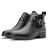 Bota Chelsea Feminina Couro Fivela Moderna Conforto