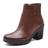 Bota Feminina em Couro Amanda Fork - 404 - Mogno