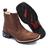 Bota Masculina Cano Curto Botina Country Em Couro Bordada