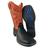 Bota Texana Masculina Original Goyazes Couro Pit Stop Preto Orange Bico Quadrado Flex Preto - Ref. 241504-CF