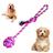 Brinquedo Pet Corda Resistente Forte Interativo para Cachorro Cães Corda com Puxador