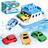 Brinquedos de banho Toy Boat para crianças pequenas com 4 mini brinquedos para carros, 25 cm