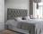 Cabeceira Cama Casal Queen Box Estofada 1,60 CAPITONÊ Suspensa - Cinza Suede