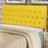 Cabeceira Estofada Alice 100CM Solteiro Strass Suede Amarelo - D A DECOR