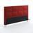 Cabeceira Maia 195 Decorativa de Cama King A-020 Couro Artificial Vermelho Aradecor