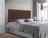 Cabeceira Painel Cama Casal 1,40 CAPITONÊ Box Estofada - Marrom Suede