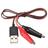 Cabo usb com par de garras jacare