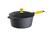 Caçarola Ferro Cabo Silicone Amarelo Tampa Ferro 1,7 lt 18cm