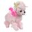 Cachorro Pelúcia Poodle Em Pé Olho Brilhante 25Cms - Rosa