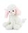 Cachorro Poodle Branco Sentado 20Cm - Pelúcia