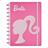 Caderno Inteligente Universitário Barbie Com Brilho Rosa