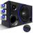 Caixa De Som Trio Automotivo 550w RMS Subwoofer Shutt Beatz 12 Polegadas LED Neon Grave Forte