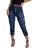 Calça Feminina Jeans Capri Modeladora Pesponto com Cinto