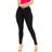 Calça  Feminina Super Skinny Bengaline Power Elastano Premium  Black Cintura Alta Levanta Bum Bum - Preta