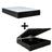 Cama Baú Queen 158 Tecido Sintético Preto Com Colchão Marrocos - Poliéster - Espuma D33 30cm
