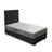 Cama Box + Cabeceira Cassis e Colchão Solteiro - Castor - Sleep Max - 88x188x53cm Preto