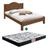 Cama Casal Resistente MDF Siena Mocaccino Carmolar Com Colchão Gazin Casal D33 138 x 188