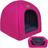 Cama Iglu Pink 2x1 Avuk Pet Para Cachorro e Gato Com Almofada 