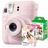 Câmera Fujifilm Instax Mini 12 Rosa Revela Foto + 20 Fotos + 10 Fotos Macaron