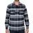 Camisa Masculina Milani ML Flanela Xadrez Plus Size Preta - 734-23