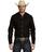 Camisa Masculina  Self Western M Longa Preta