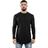 Camiseta Masculina Manga Longa Longline Swag Oversized Top Slim Fitness