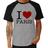 Camiseta Raglan I love Paris - Foca na Moda