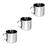 Caneca inox com alça resistente pequena café leite kit 3 un - Fratelli Inox