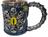 Caneca viking medieval caveiras olho resinada inox skull 400ml