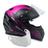 Capacete Fw3 Fechado Gt2 Preto Fosco Rosa Mais Viseira Cristal 2.2mm