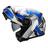 Capacete gp tech a118 sv fusion articulado preto-azul 56