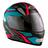 Capacete Moto Fechado Spark Spider Viseira Cristal Preto c/ Azul Tiffany Inmetro Tamanho 56 - EBF