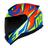 Capacete Norisk FF802 Razor Cutting Amarelo e Azul Mais Viseira Fumê