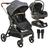 Carrinho de Bebe com Bebe Conforto e Base Kiddo Speedy Preto