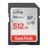 Cartao de Memoria SD Sandisk Ultra 512GB / 150MBS / C10 - (SDSDUNC-512G-GN6IN)