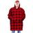 Casaco de lã com capuz Wokex Oversize Lazy Print Warm para adultos