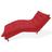 Chaise Divã Espreguiçadeira Estofada Salão de Beleza Diva Corano Vermelho - DL Decor