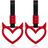 Chaveiros Fabbay Heart Handle, 2 peças, acessório para carro, vermelho